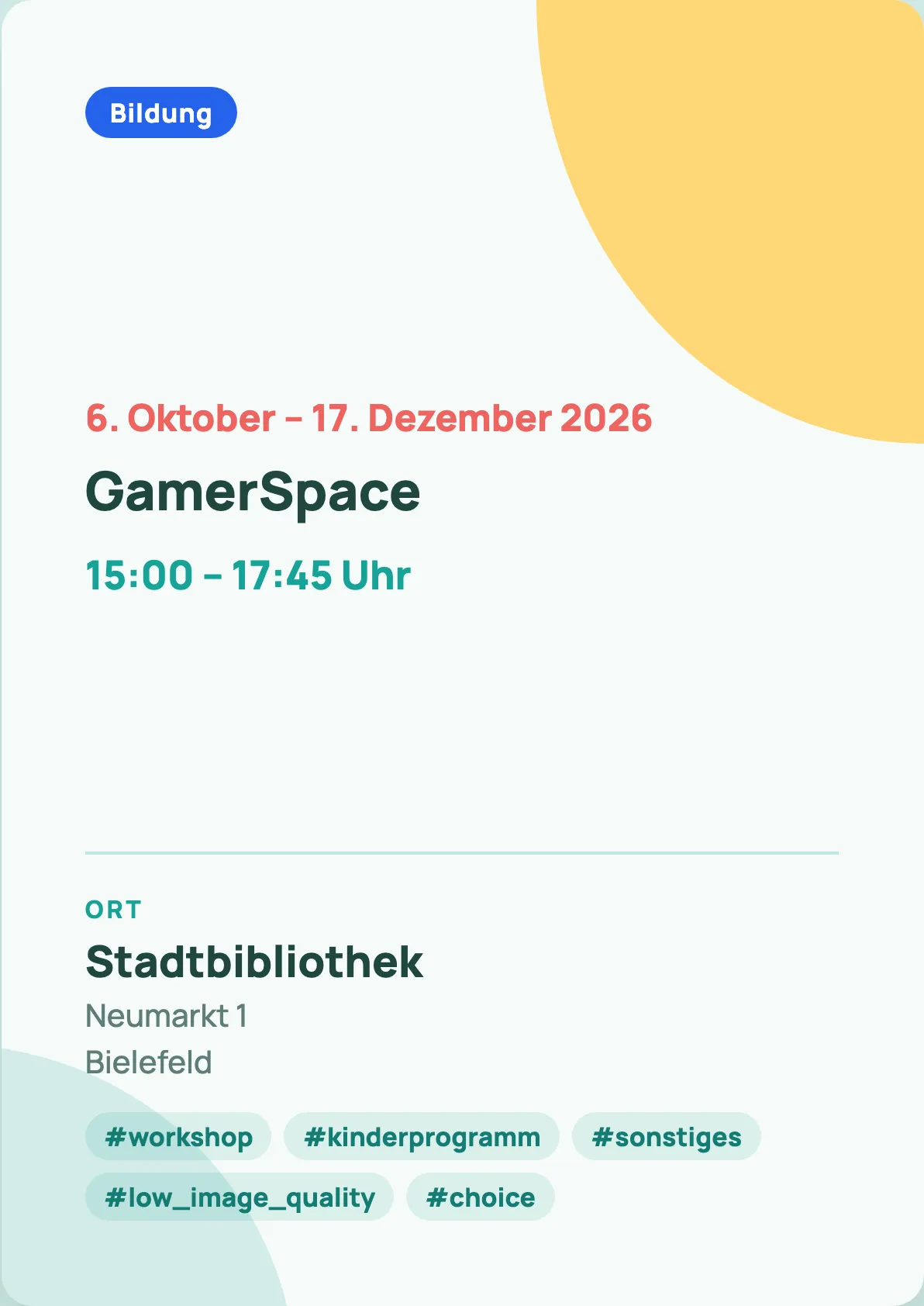 Veranstaltungsflyer