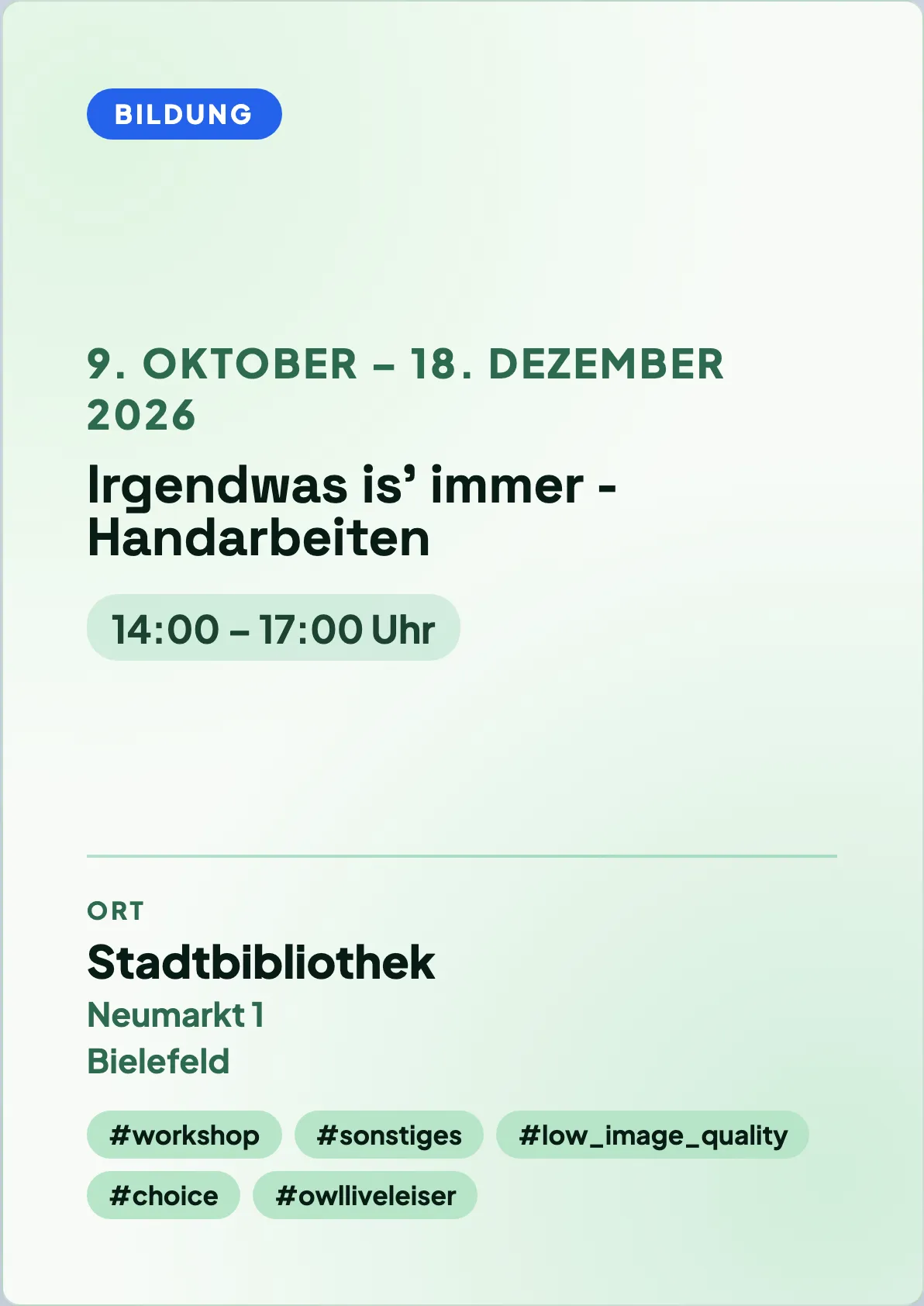 Veranstaltungsflyer