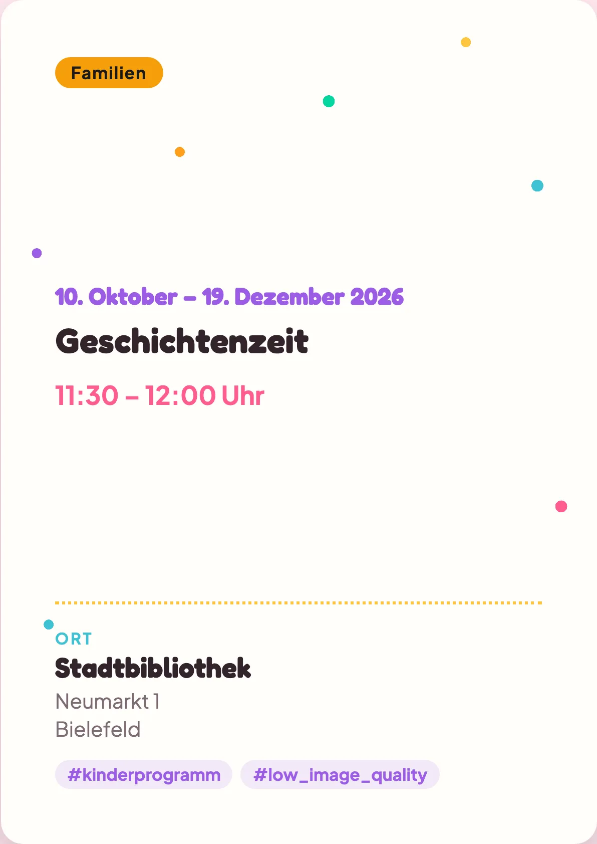 Veranstaltungsflyer