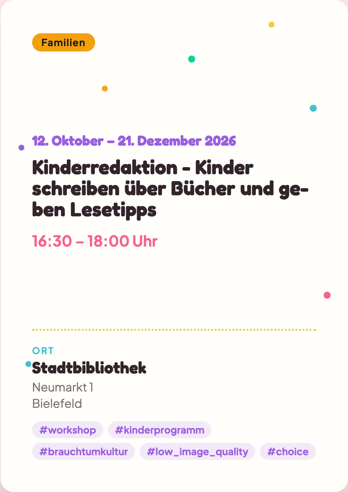 Veranstaltungsflyer
