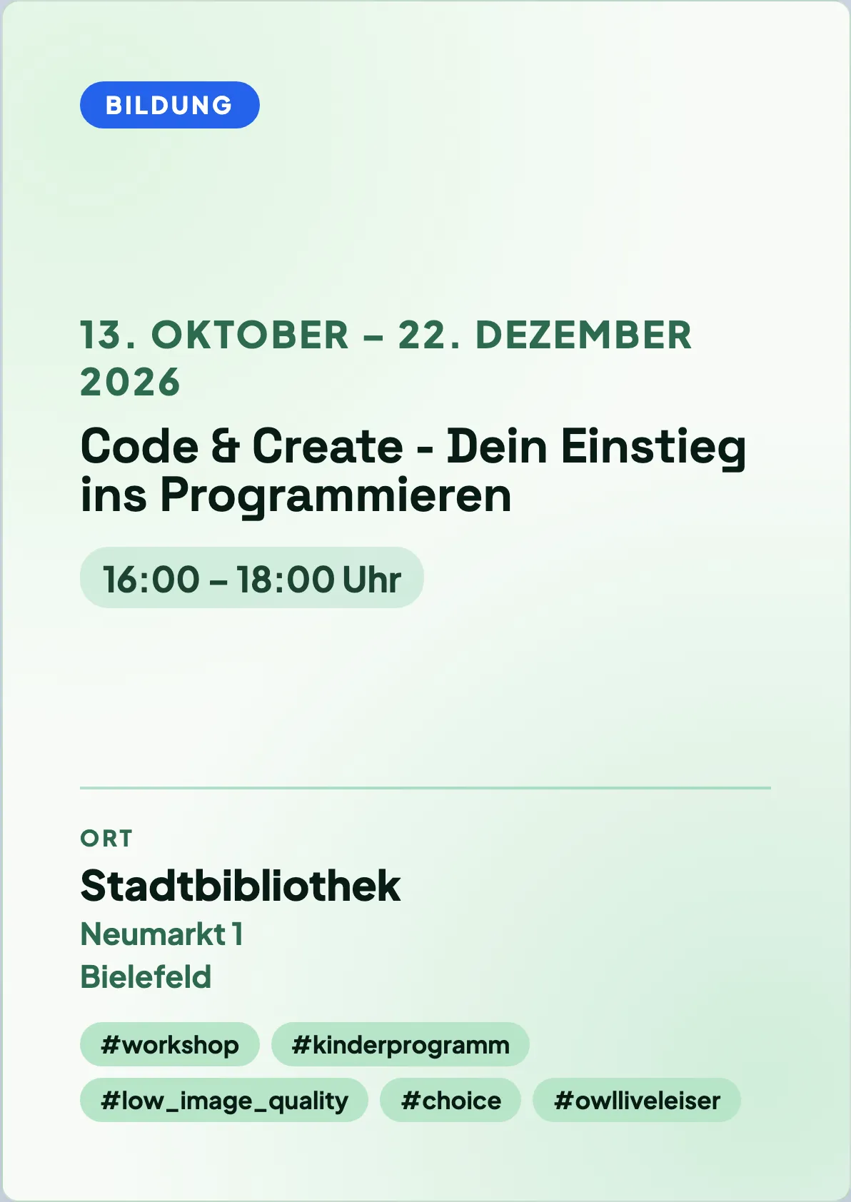 Veranstaltungsflyer