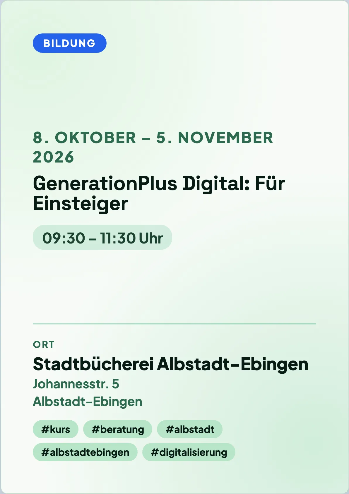 Veranstaltungsflyer