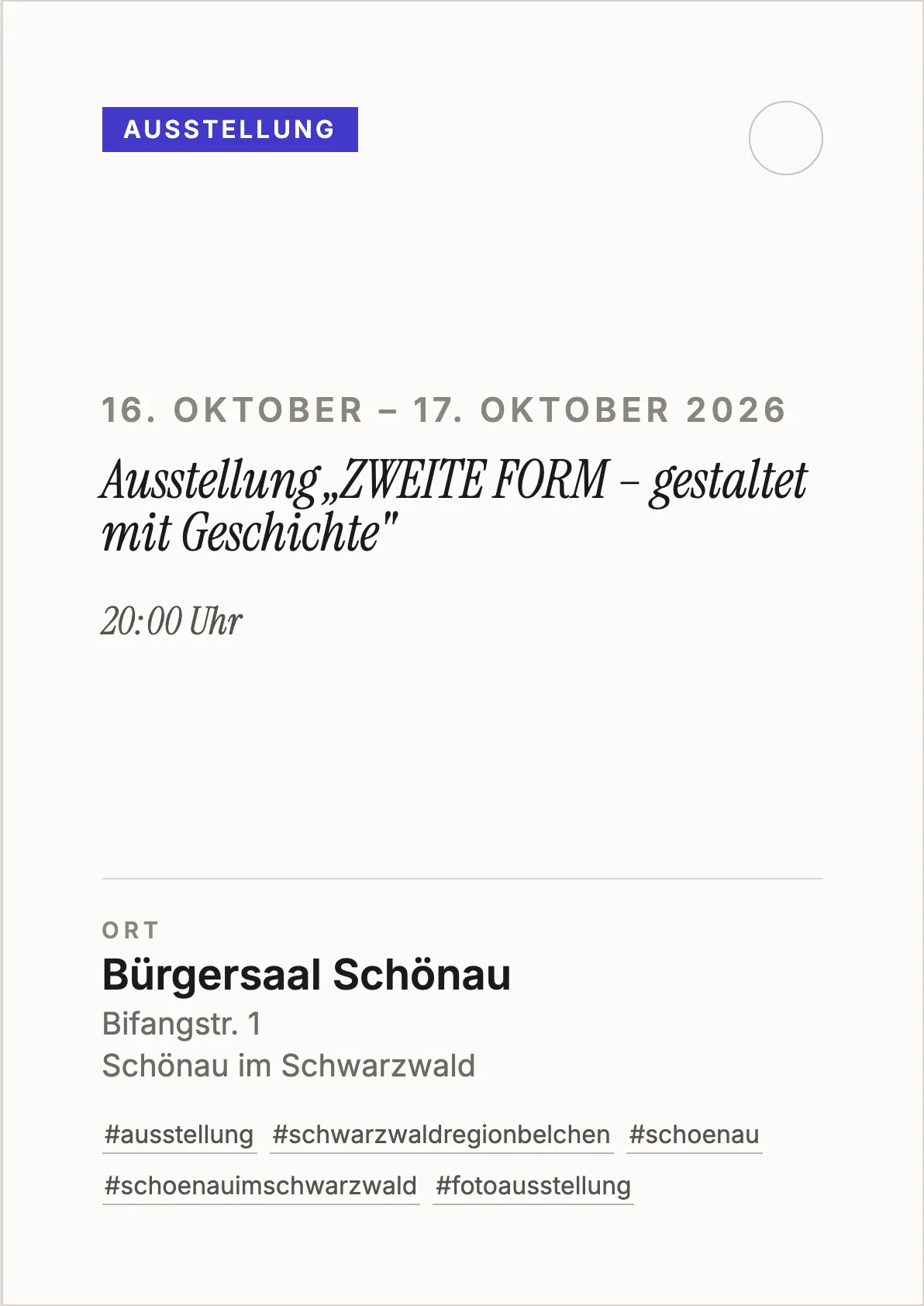 Veranstaltungsflyer