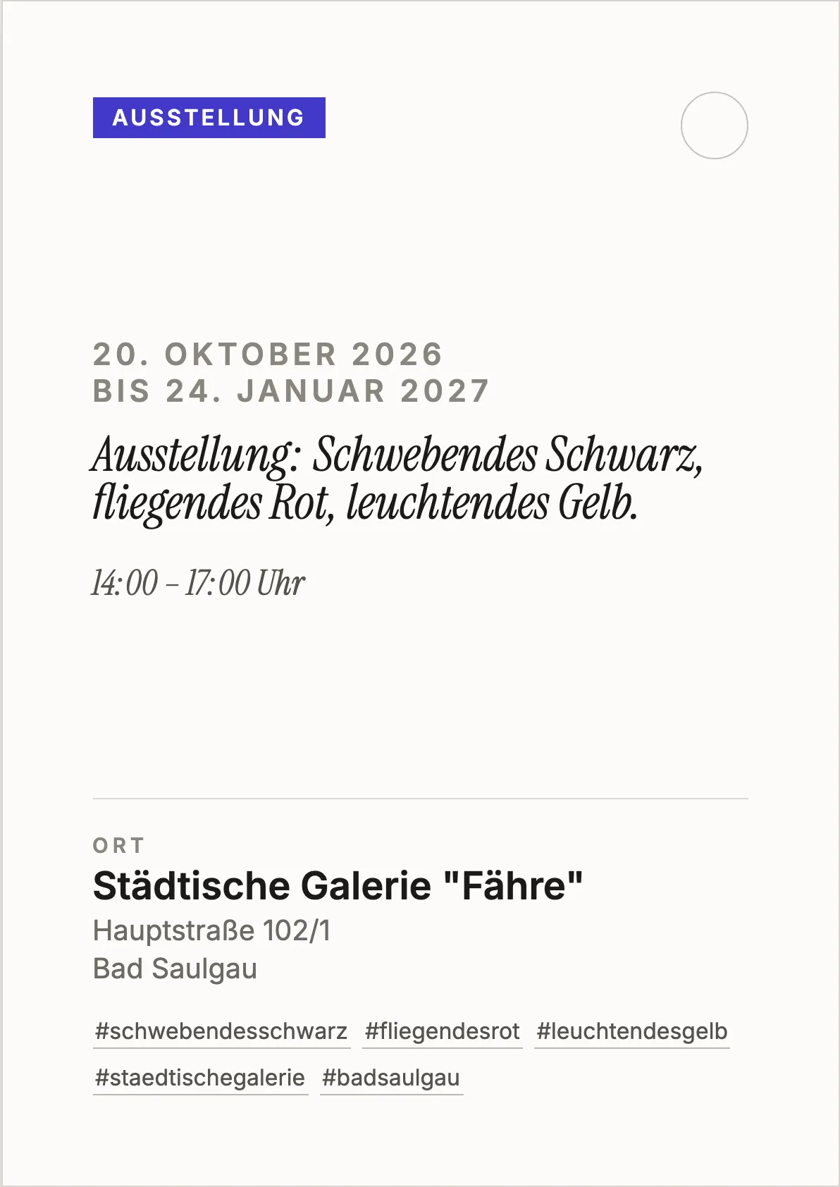 Veranstaltungsflyer