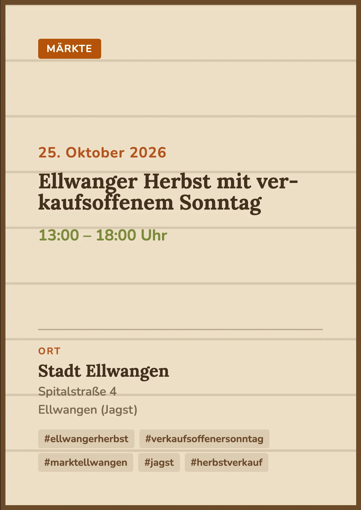 Veranstaltungsflyer