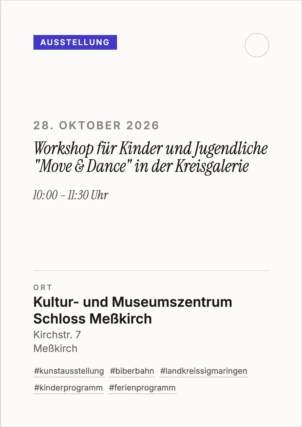Veranstaltungsflyer