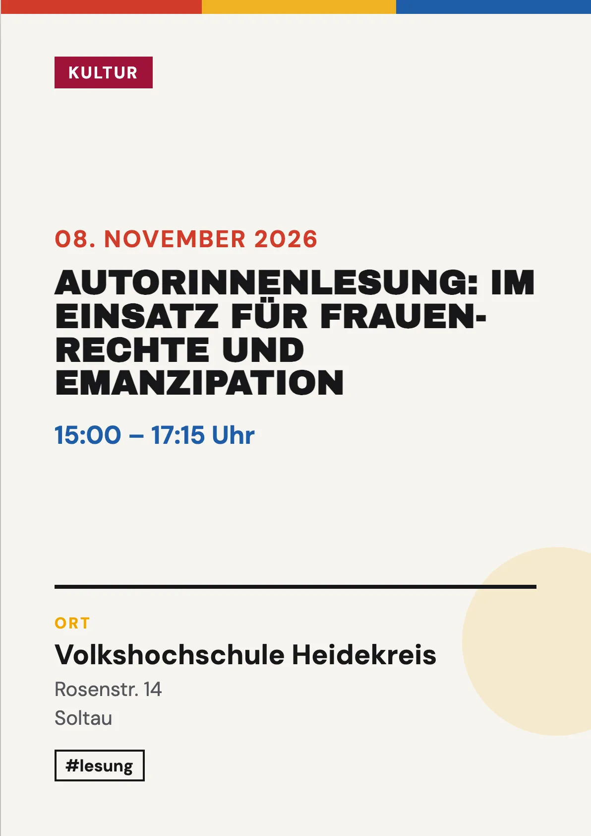 Veranstaltungsflyer