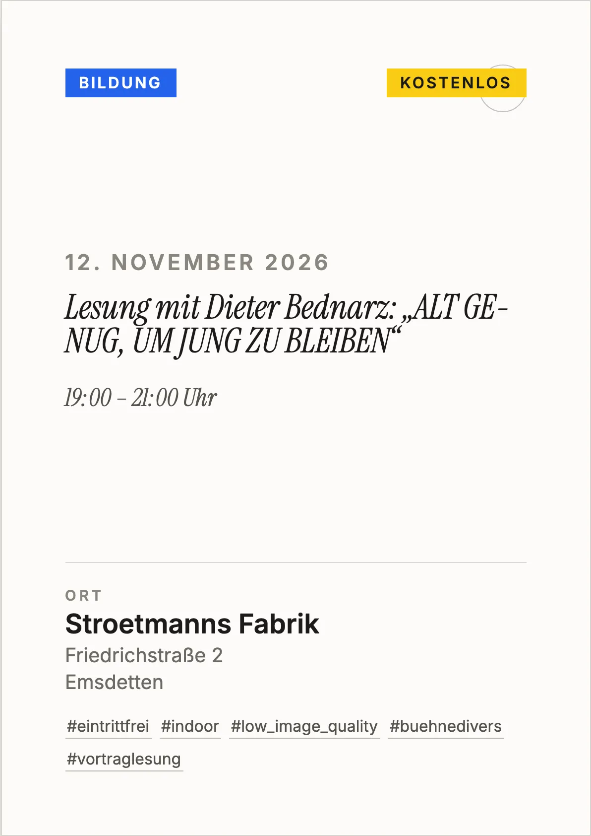 Veranstaltungsflyer