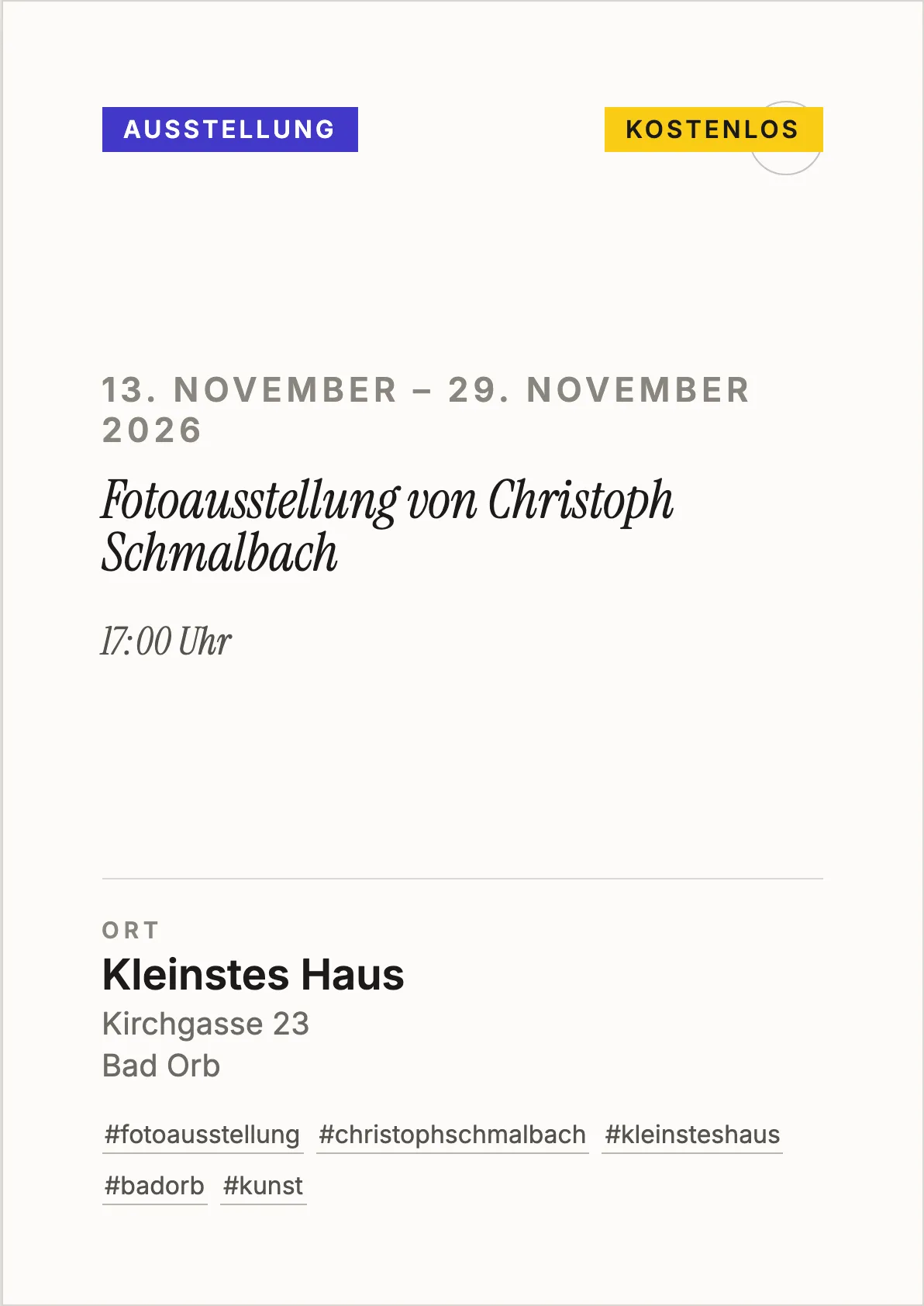 Veranstaltungsflyer