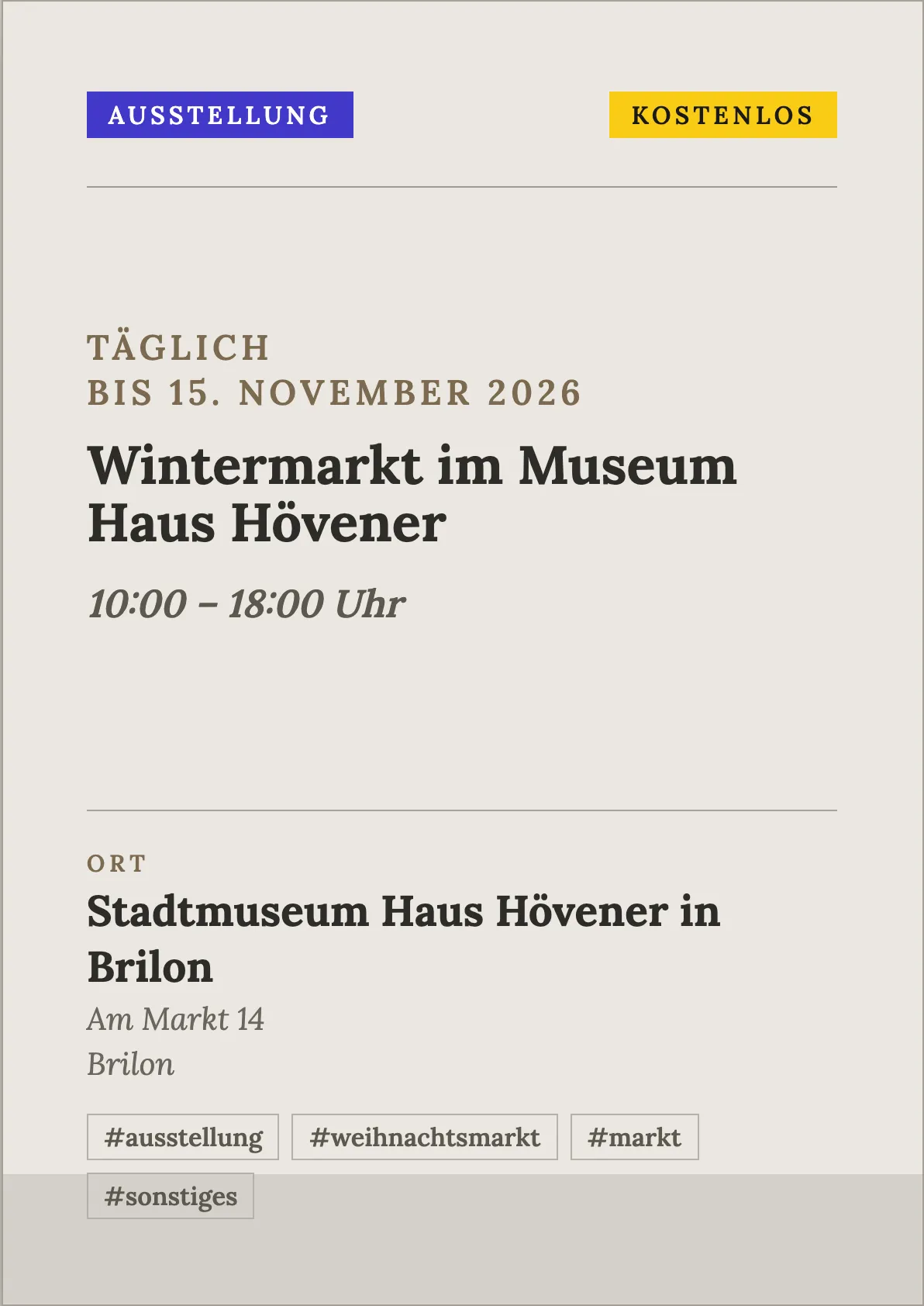 Veranstaltungsflyer