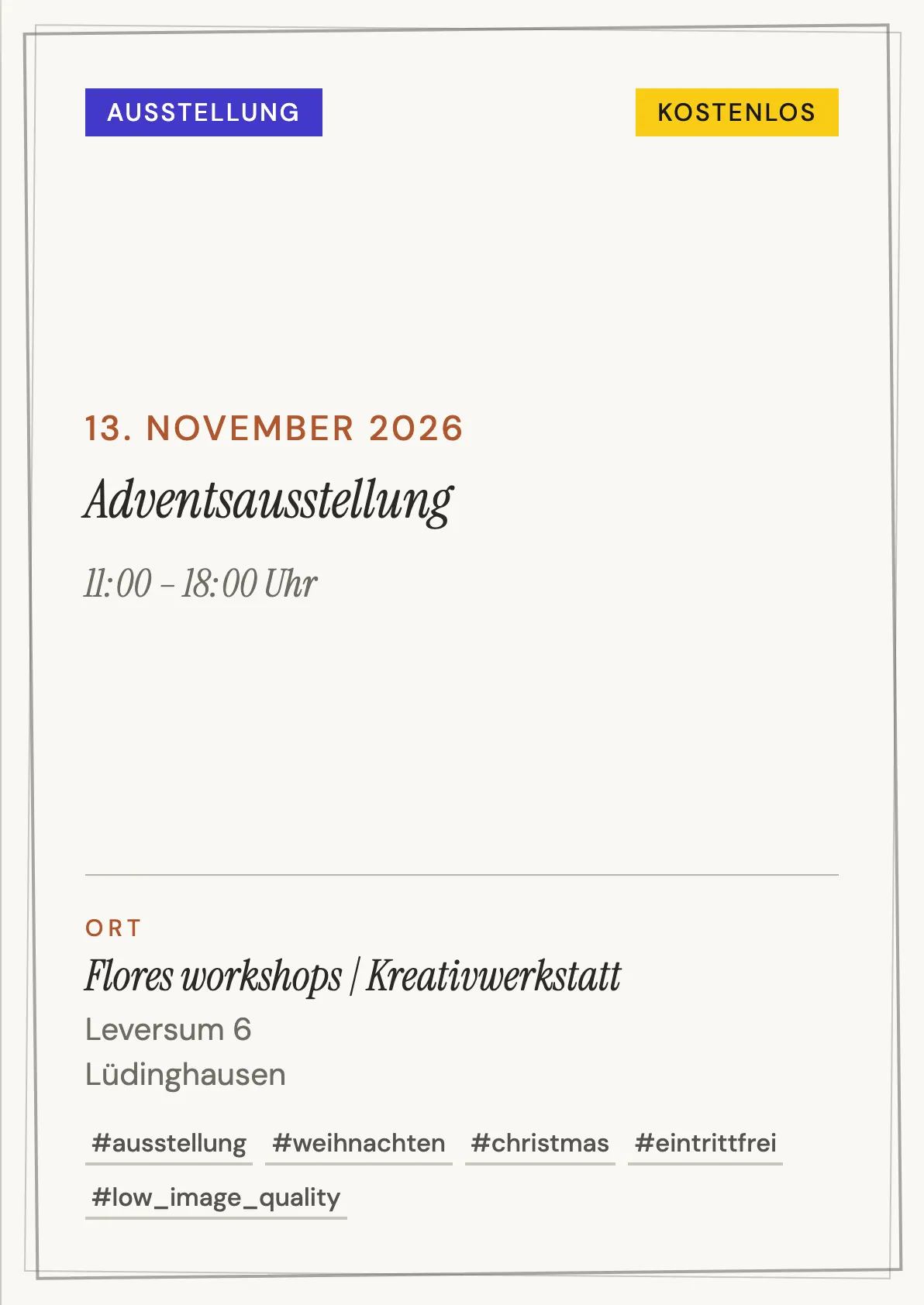 Veranstaltungsflyer