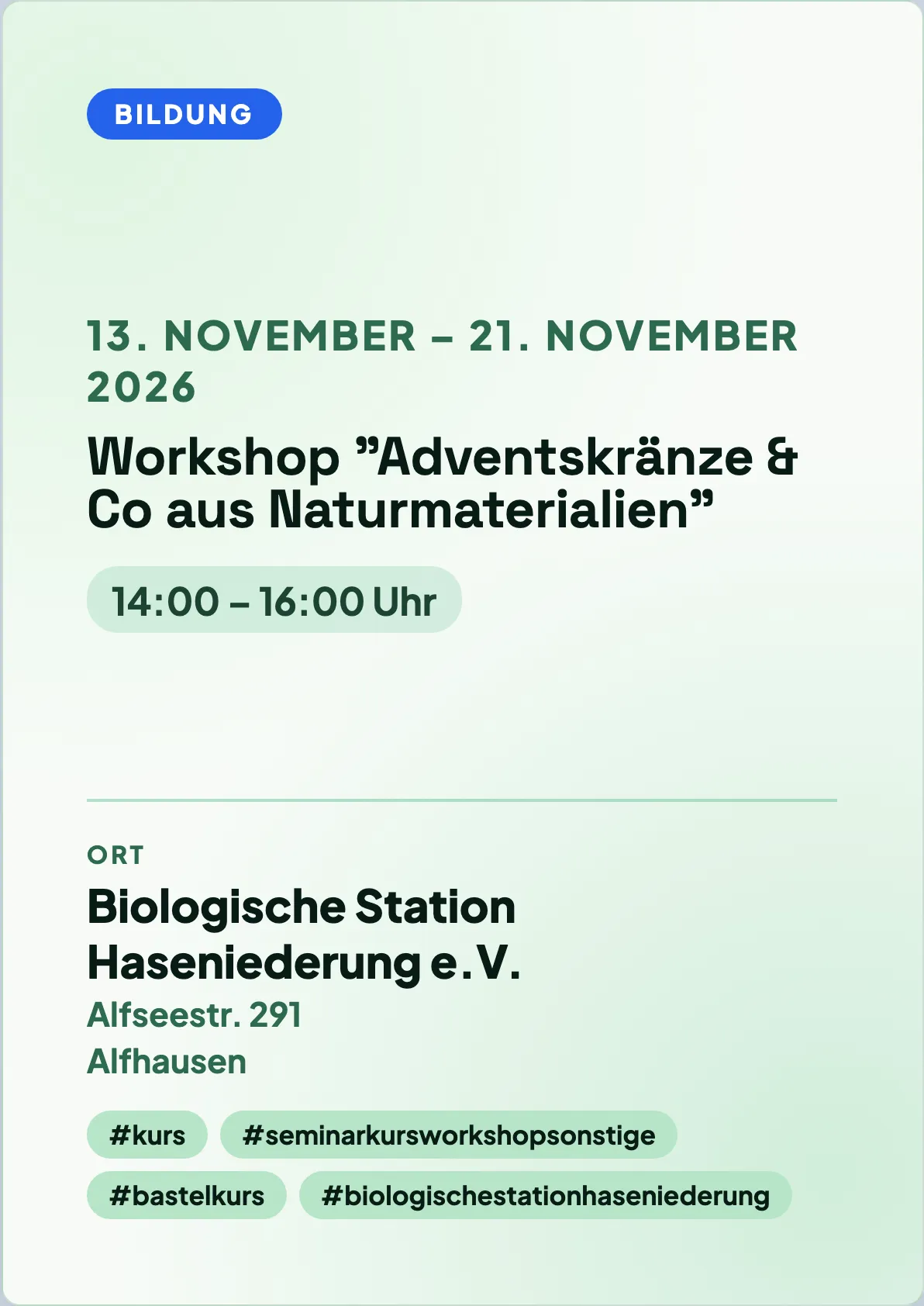 Veranstaltungsflyer