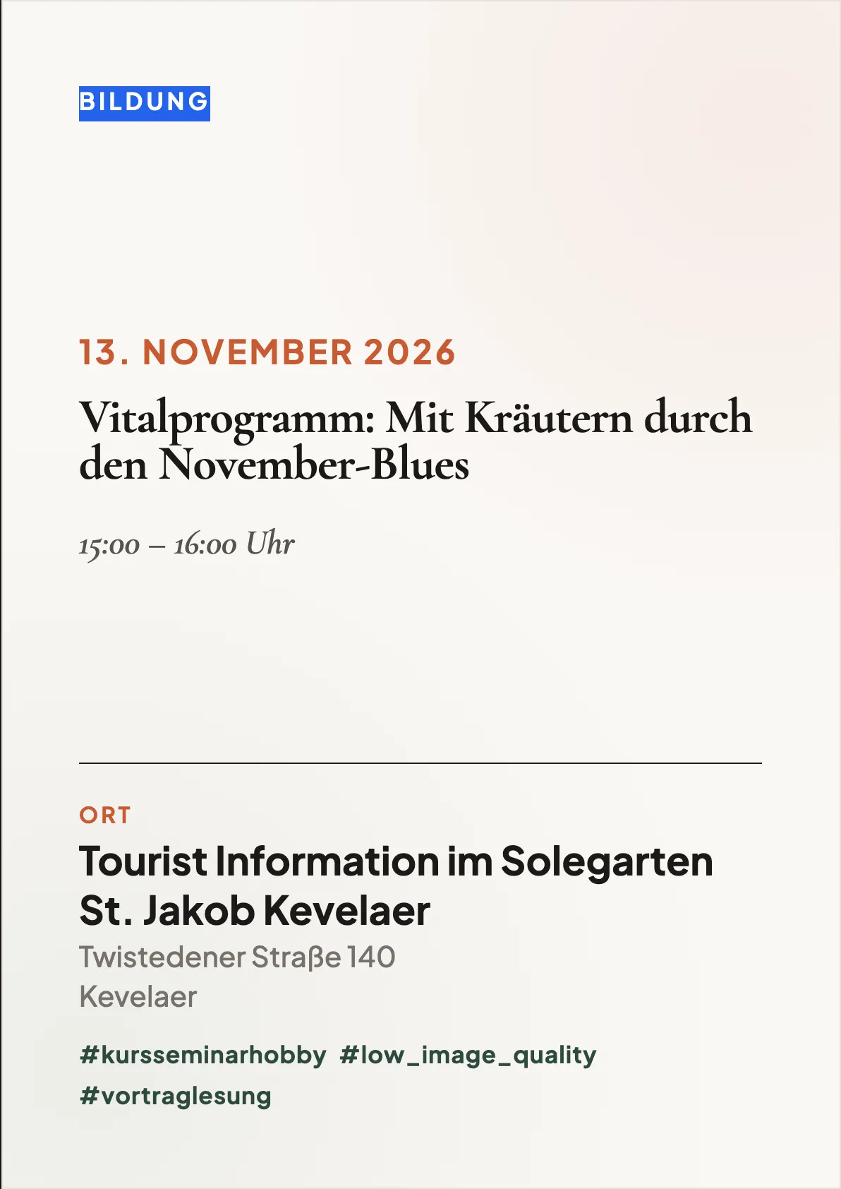 Veranstaltungsflyer