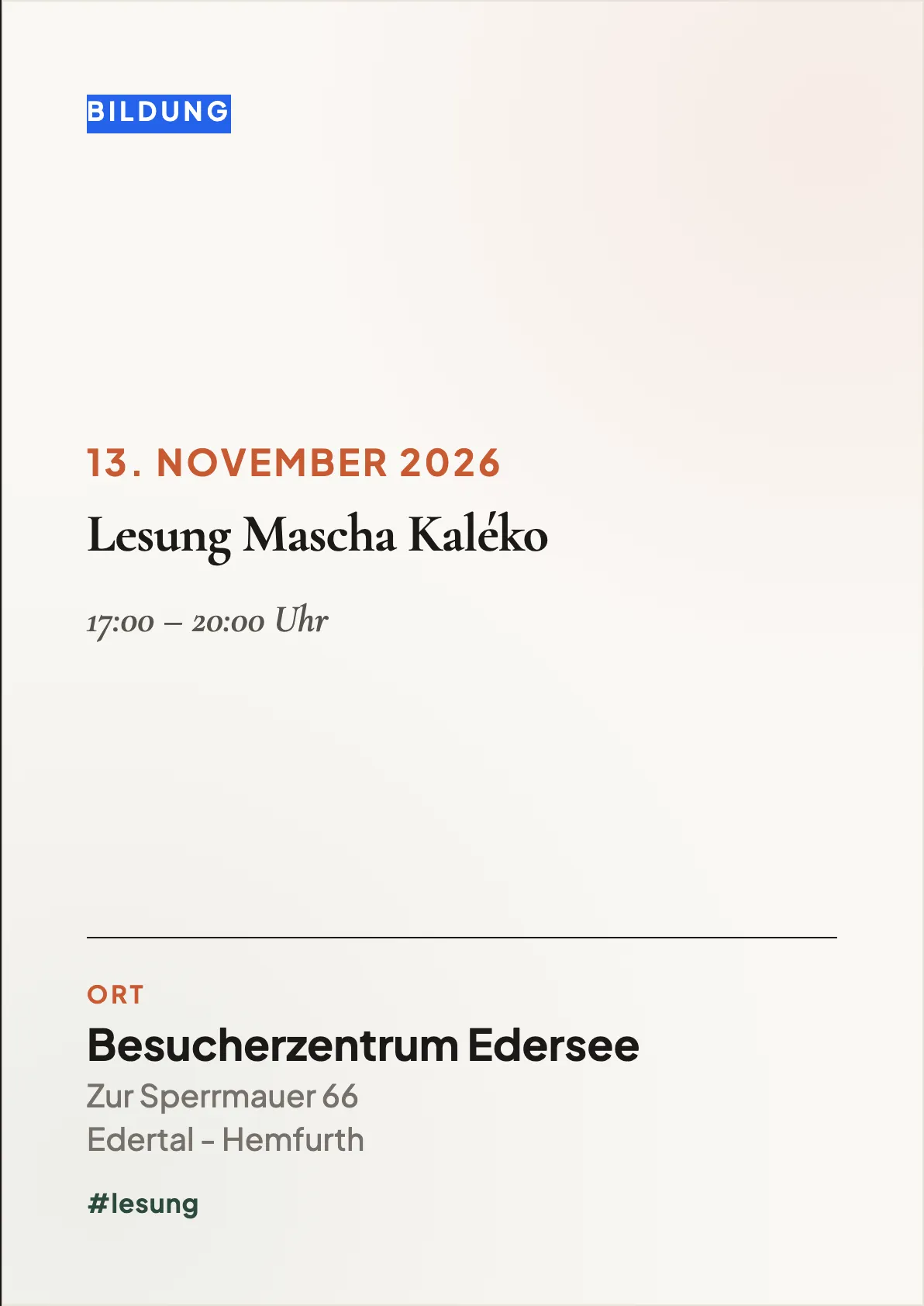 Veranstaltungsflyer