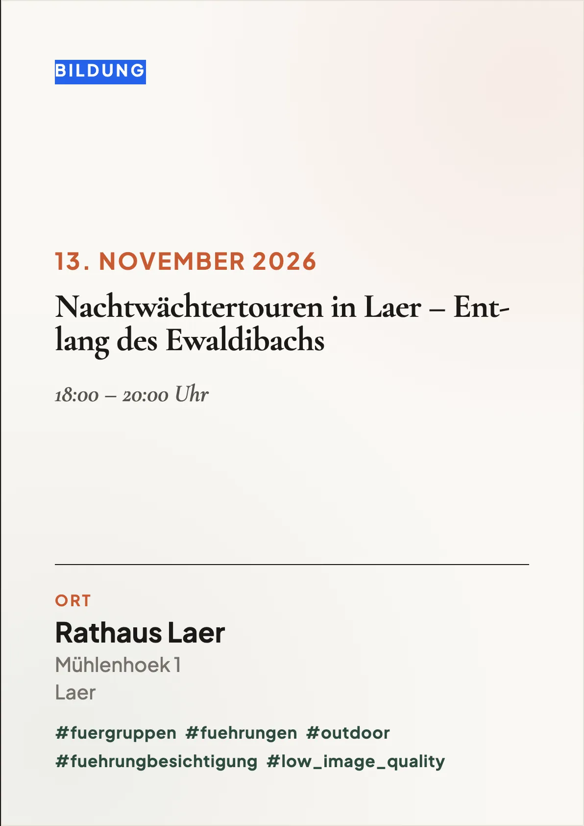 Veranstaltungsflyer