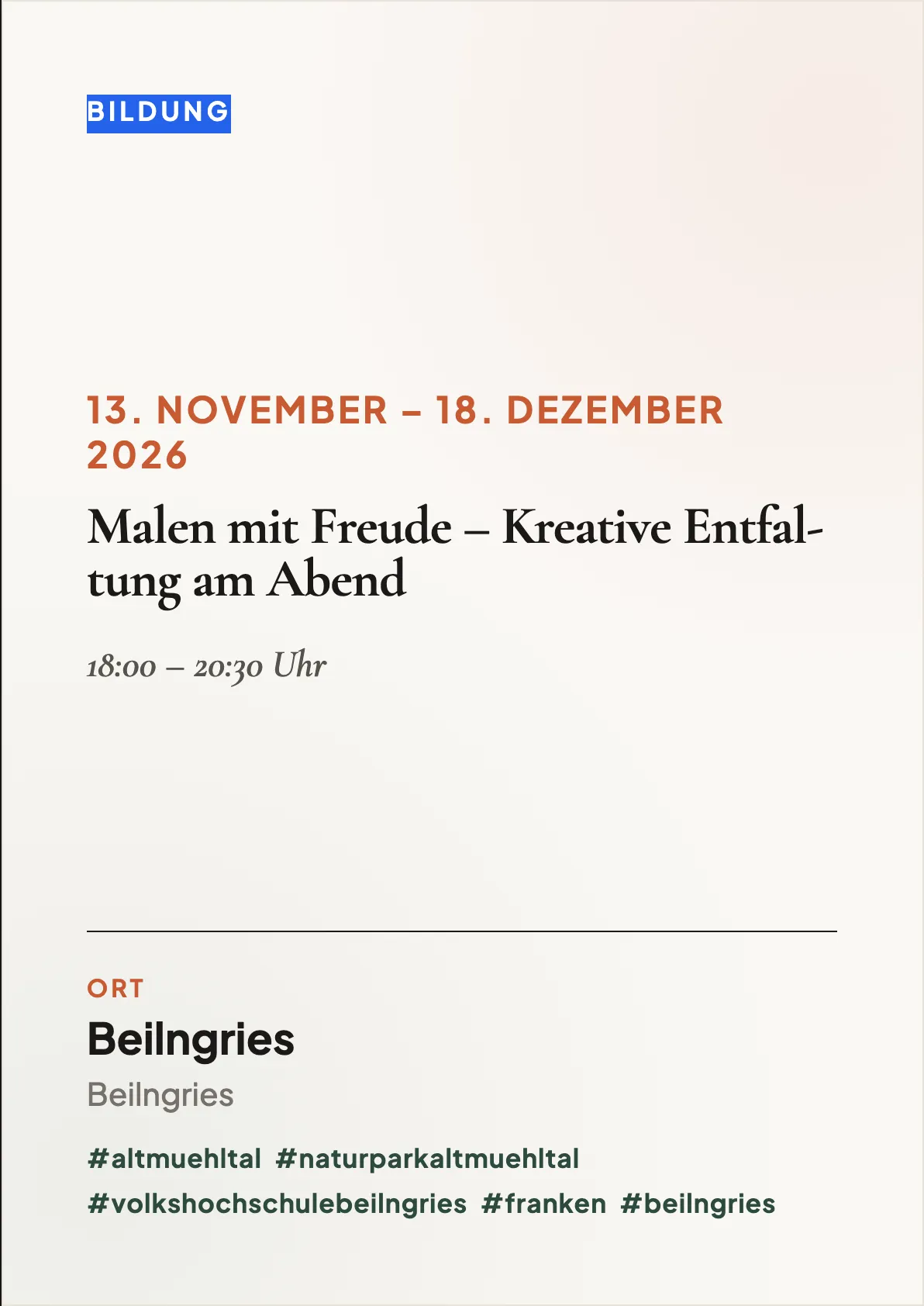 Veranstaltungsflyer