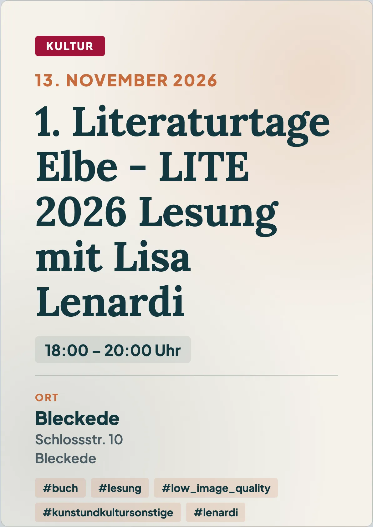 Veranstaltungsflyer