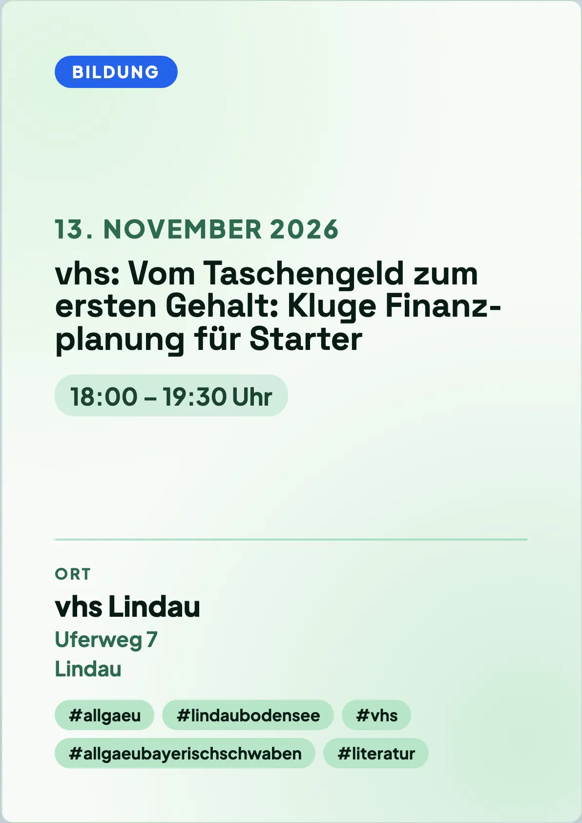 Veranstaltungsflyer