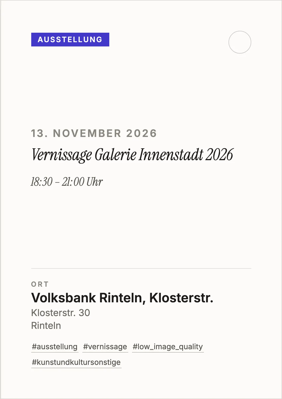 Veranstaltungsflyer