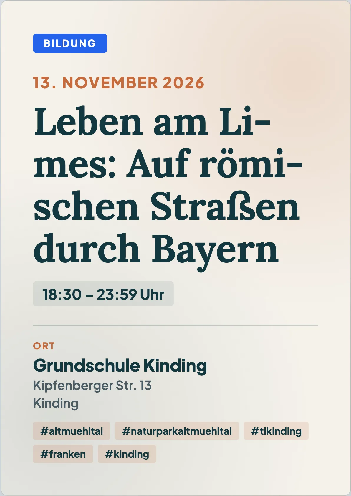 Veranstaltungsflyer