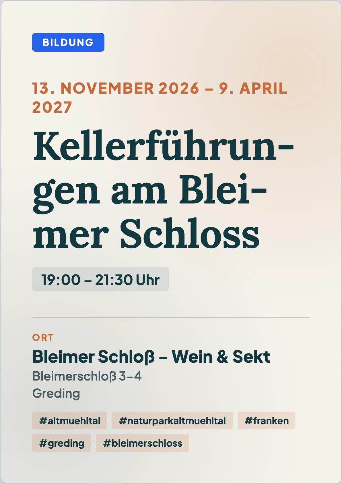 Veranstaltungsflyer