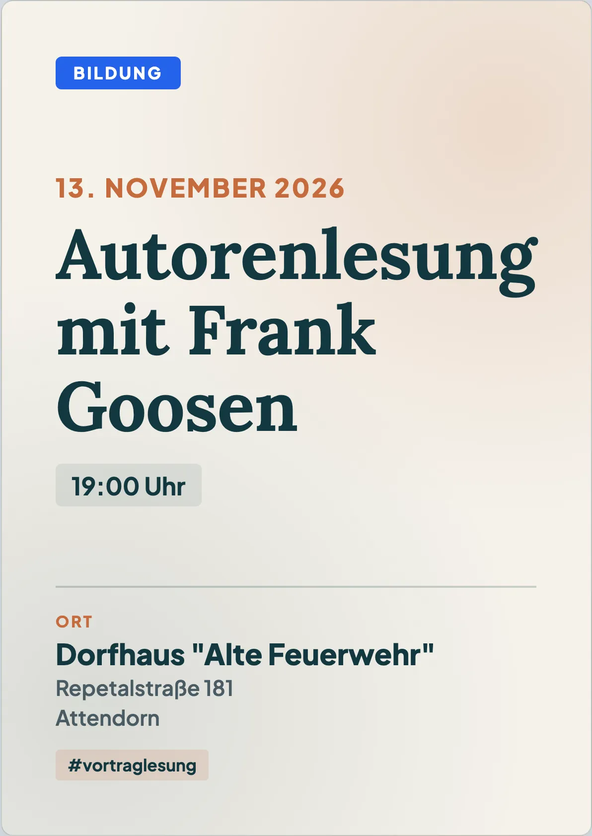 Veranstaltungsflyer
