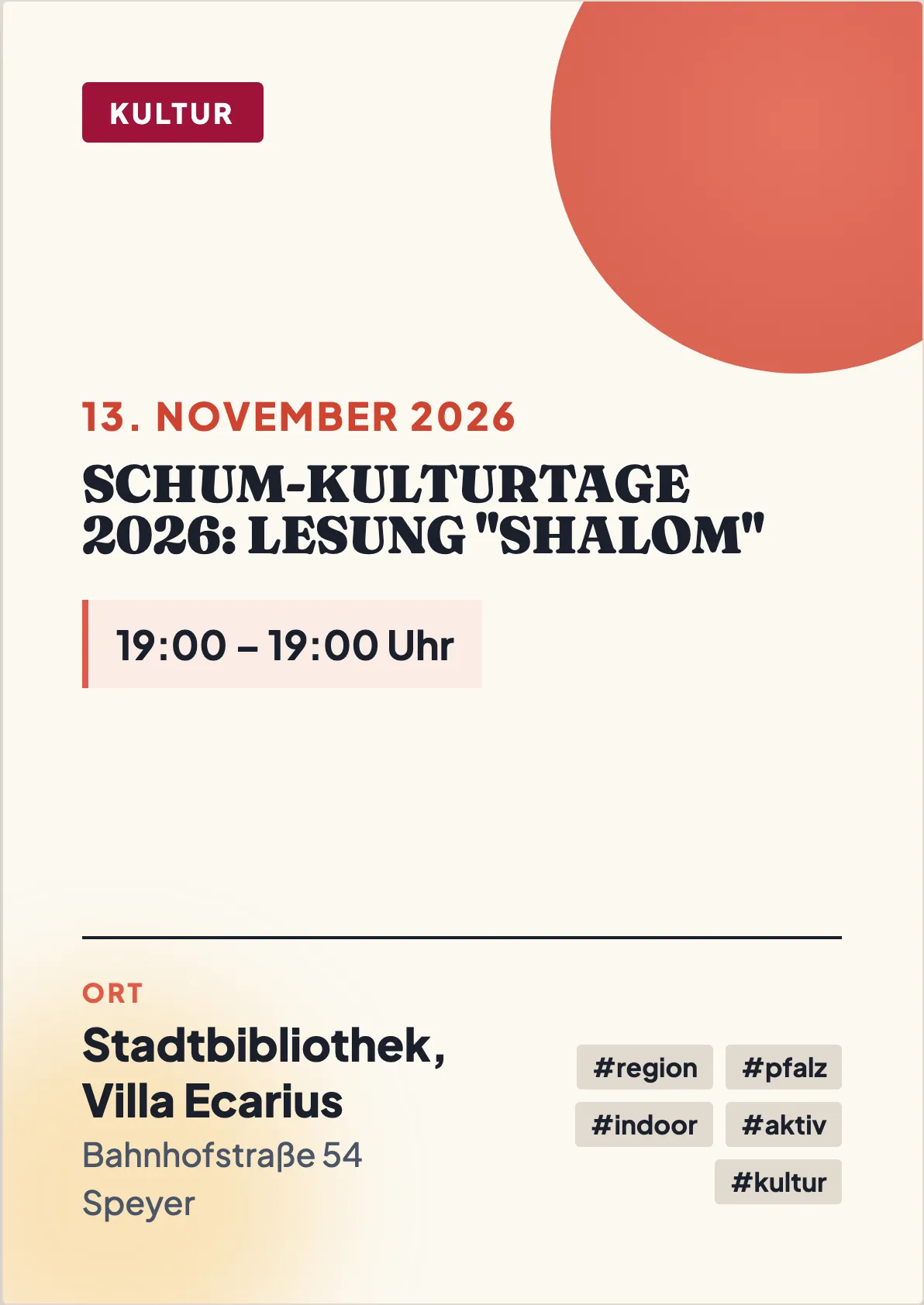 Veranstaltungsflyer