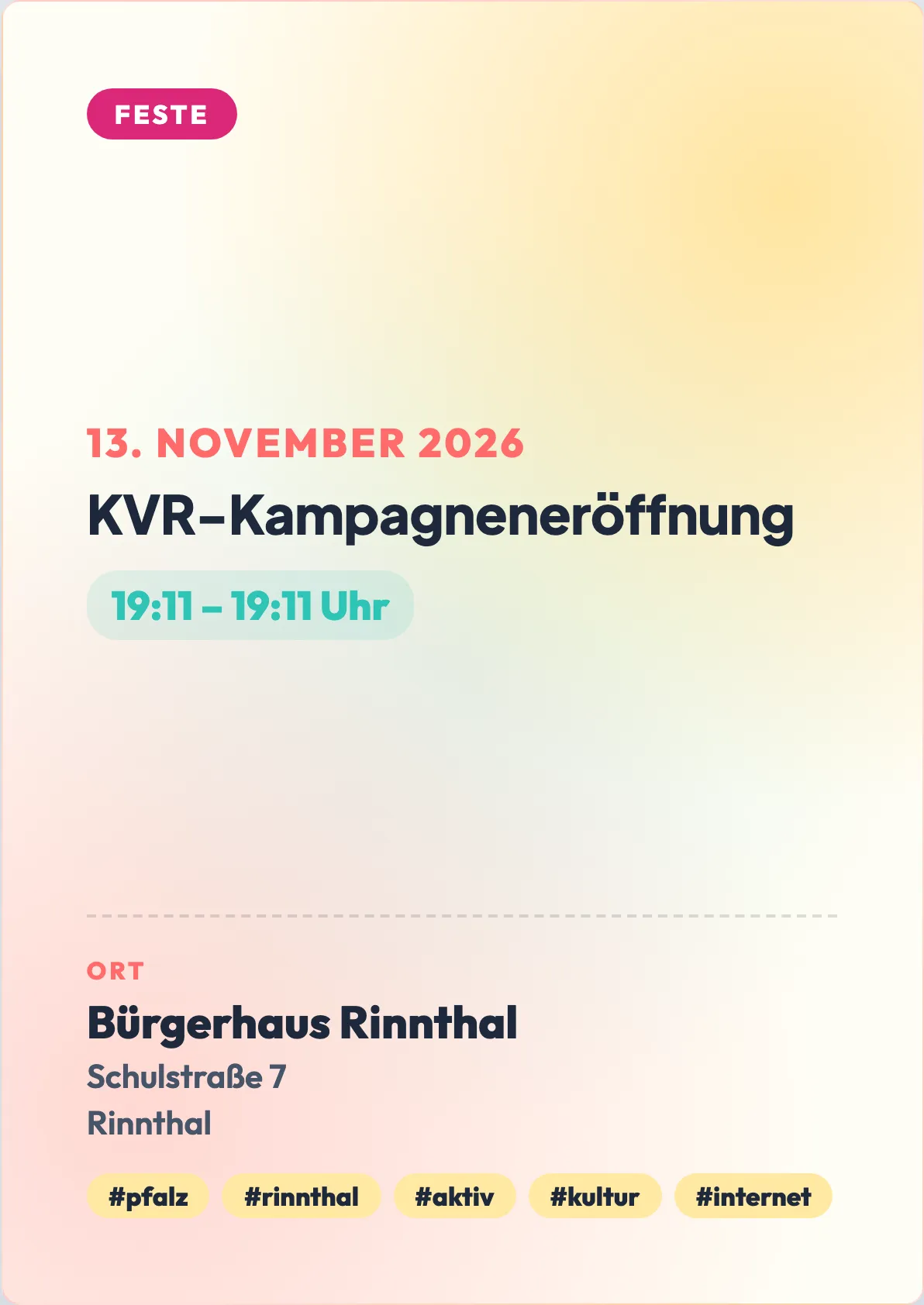 Veranstaltungsflyer