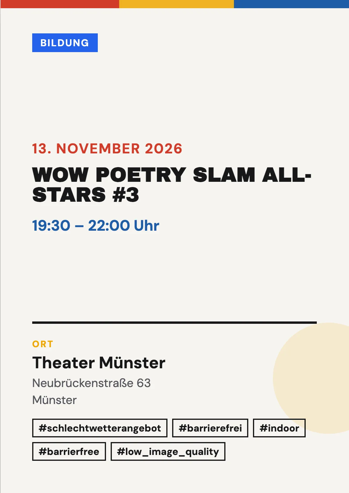 Veranstaltungsflyer