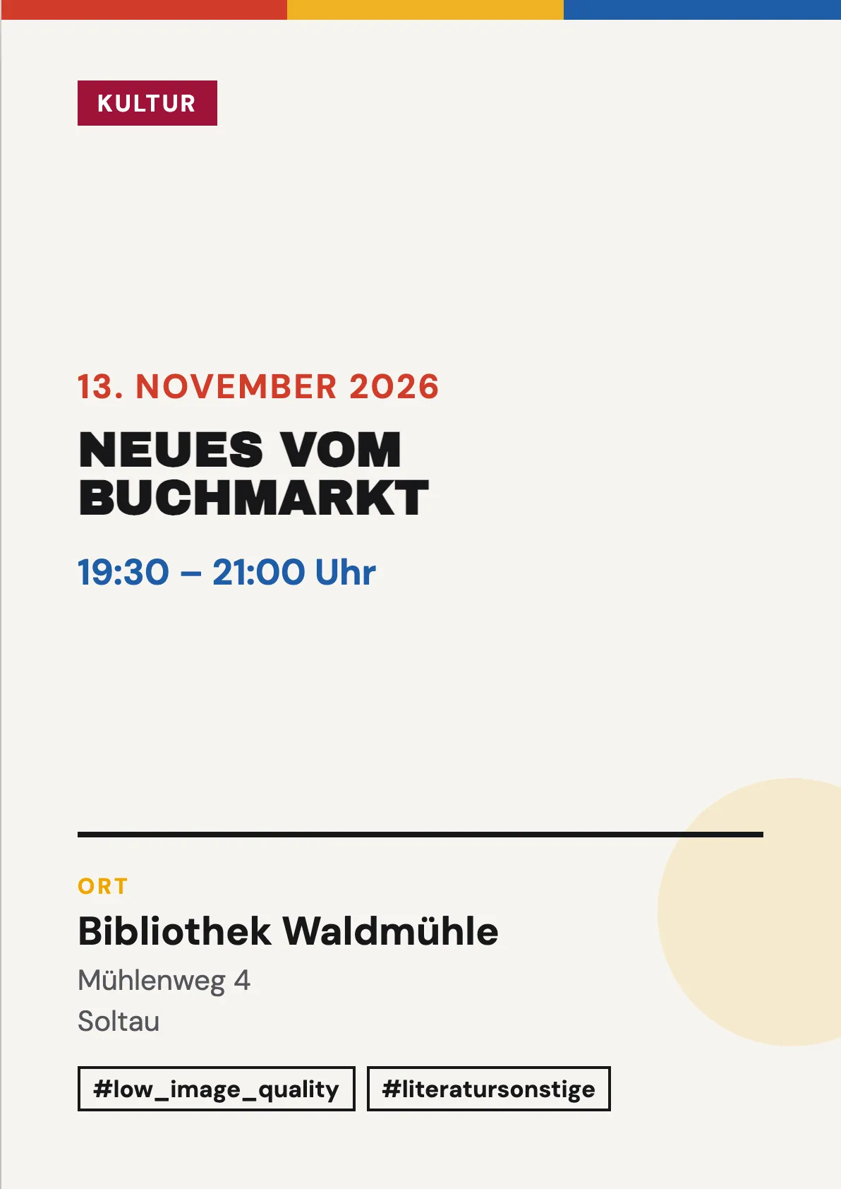 Veranstaltungsflyer