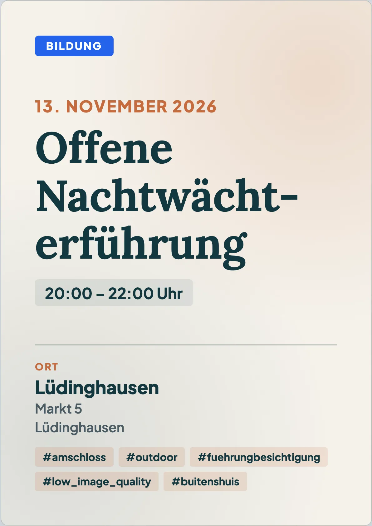 Veranstaltungsflyer