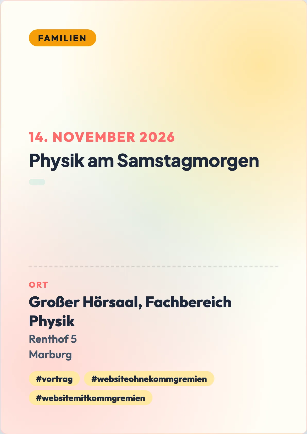 Veranstaltungsflyer