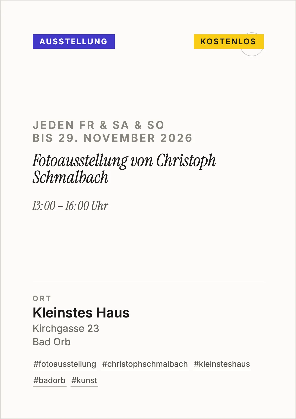 Veranstaltungsflyer