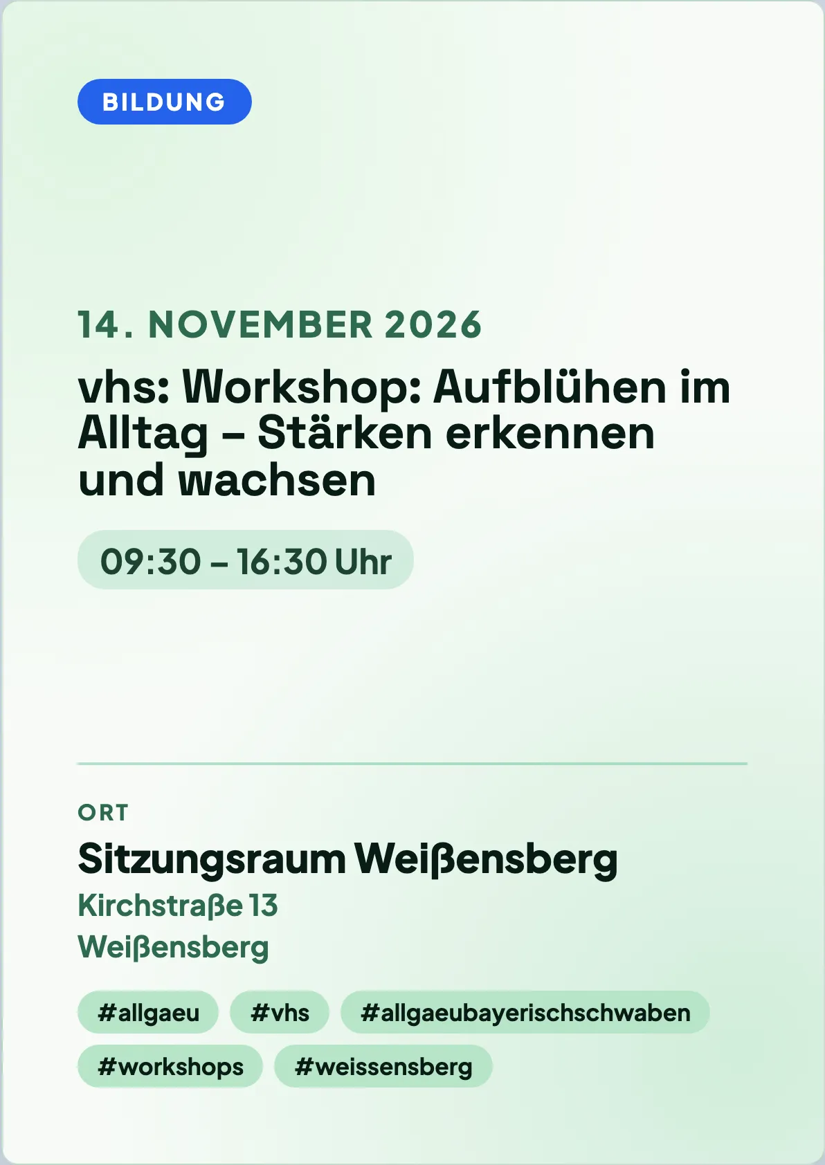 Veranstaltungsflyer