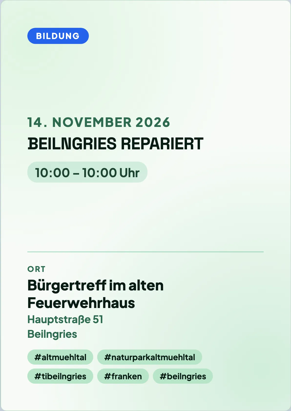 Veranstaltungsflyer