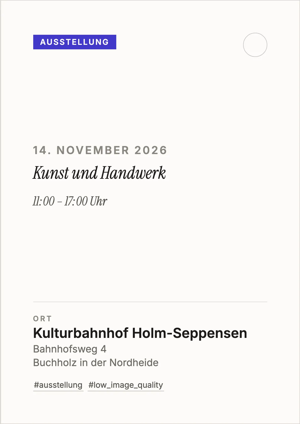 Veranstaltungsflyer