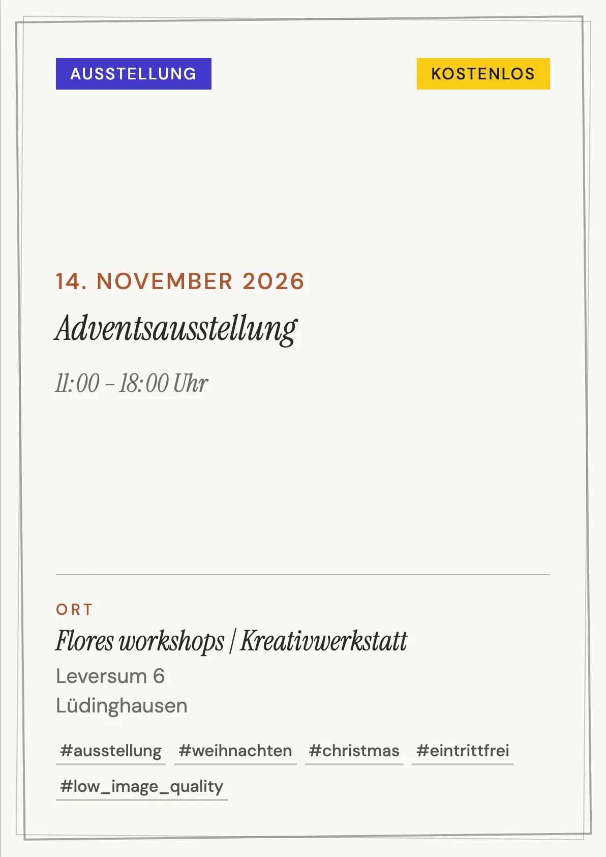 Veranstaltungsflyer