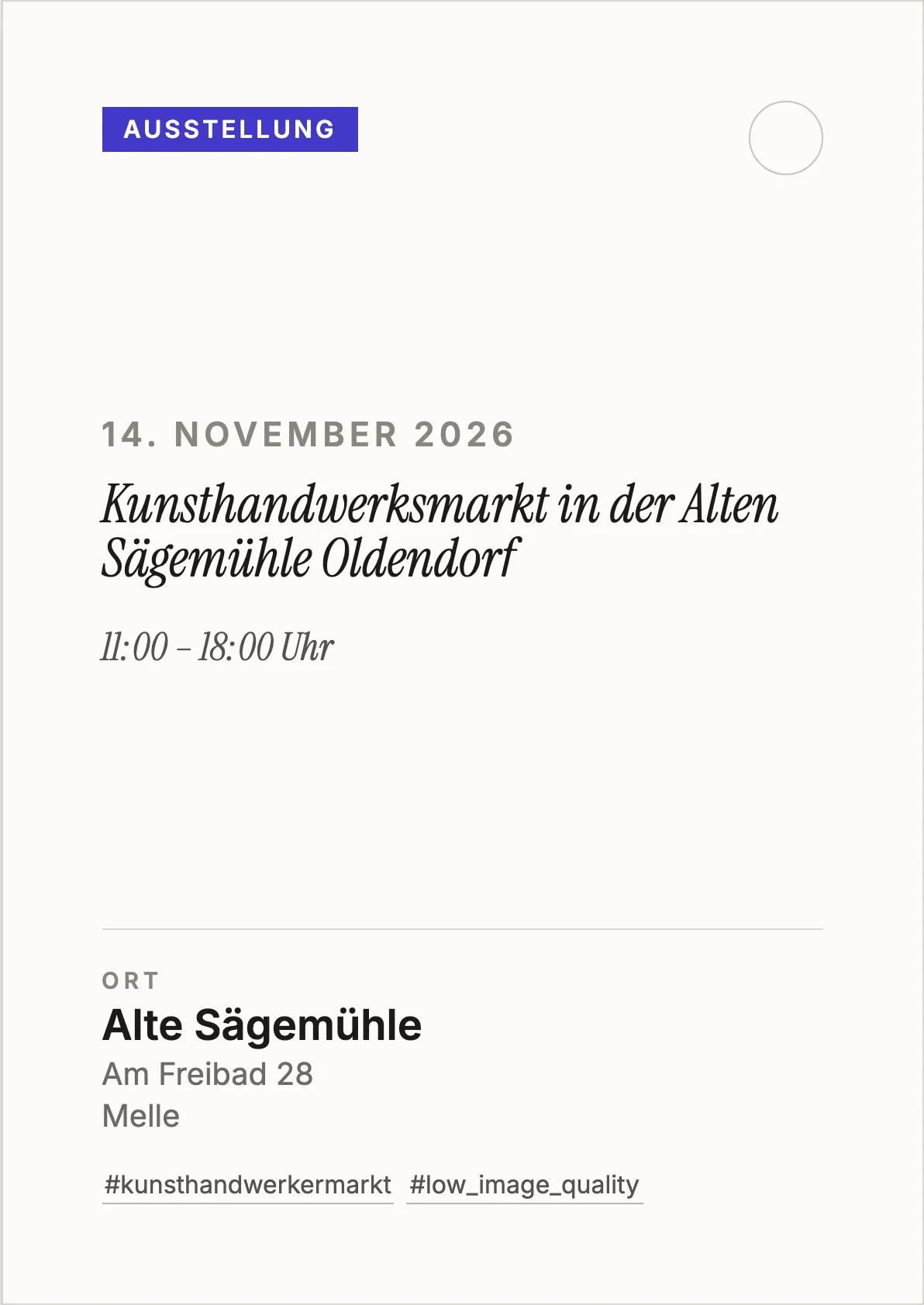 Veranstaltungsflyer