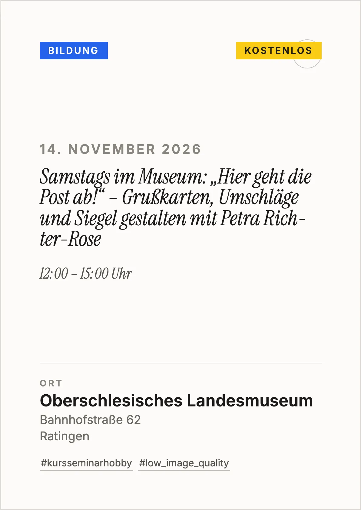 Veranstaltungsflyer