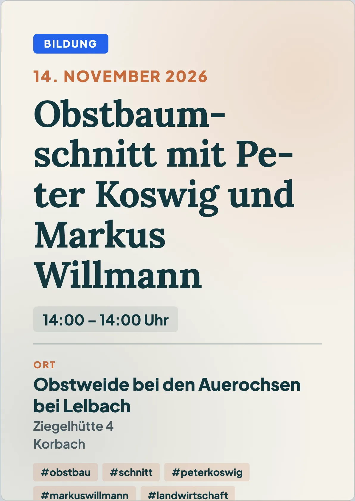 Veranstaltungsflyer