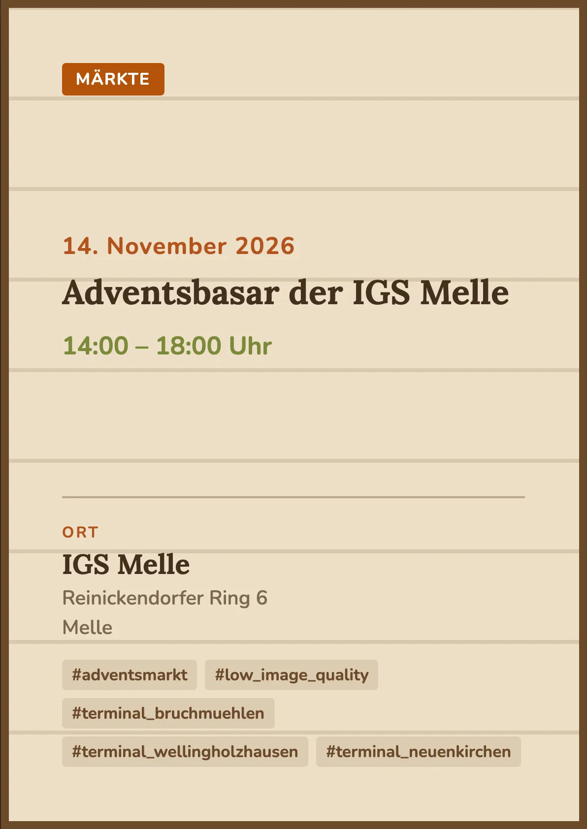 Veranstaltungsflyer