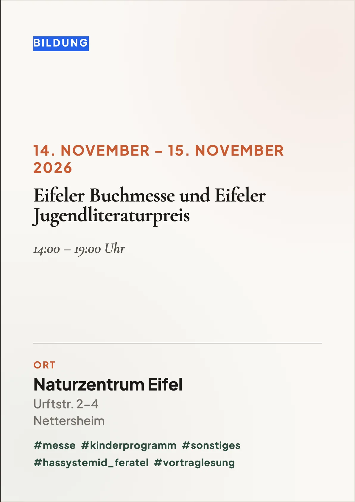 Veranstaltungsflyer