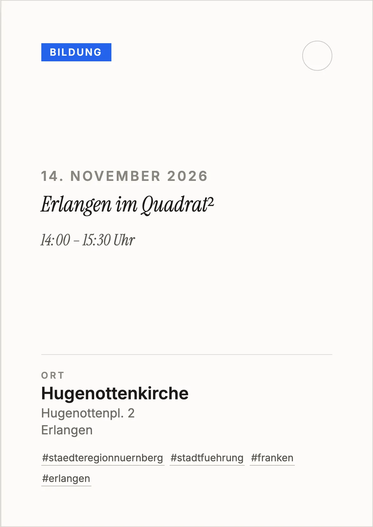 Veranstaltungsflyer