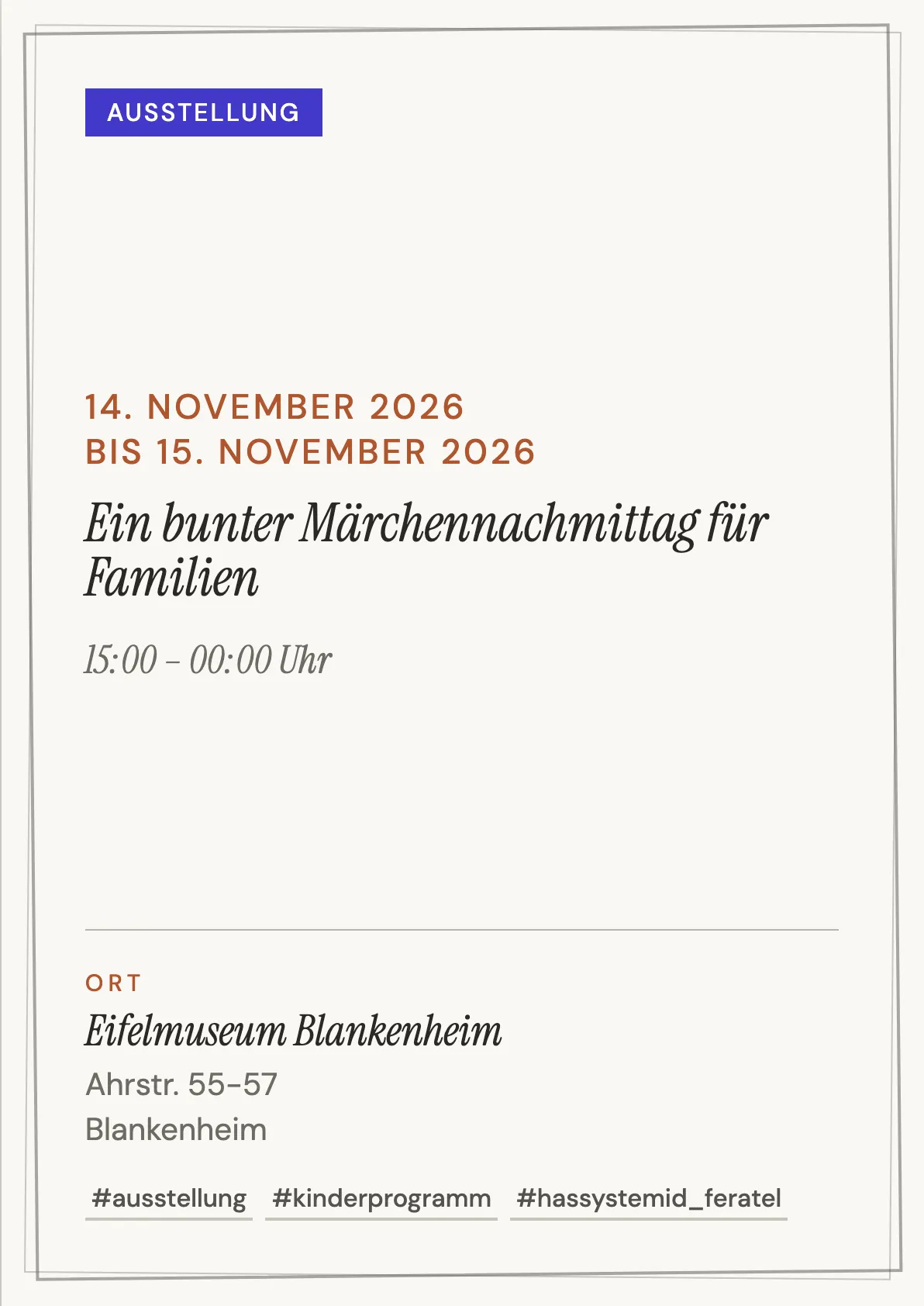 Veranstaltungsflyer