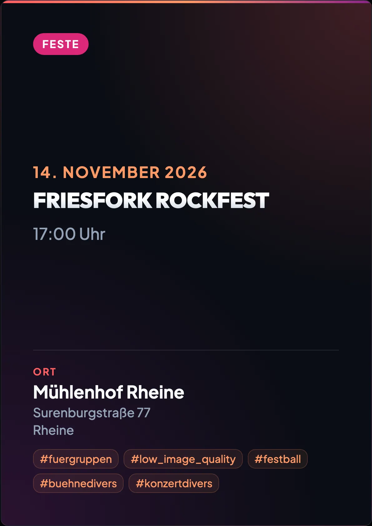 Veranstaltungsflyer