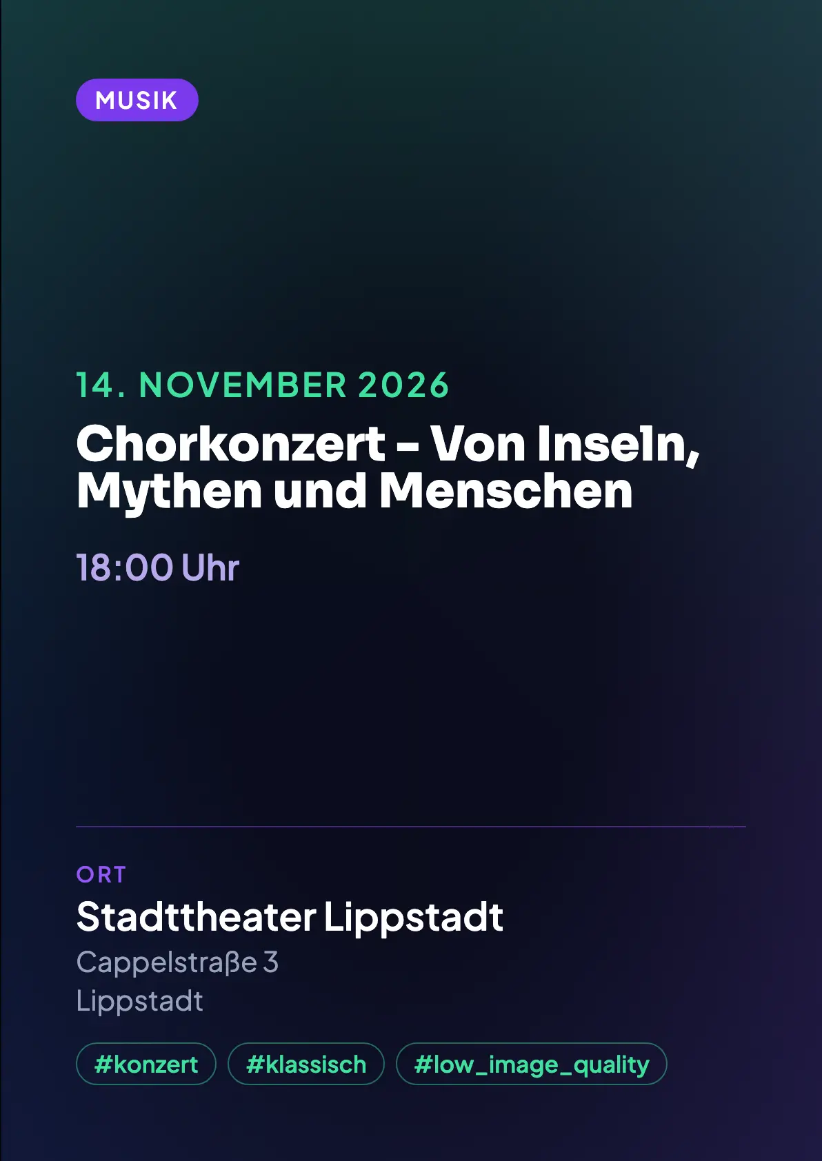 Veranstaltungsflyer
