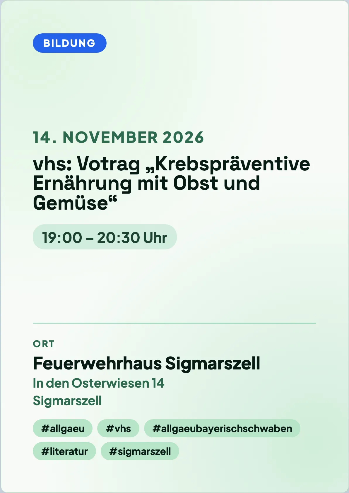 Veranstaltungsflyer