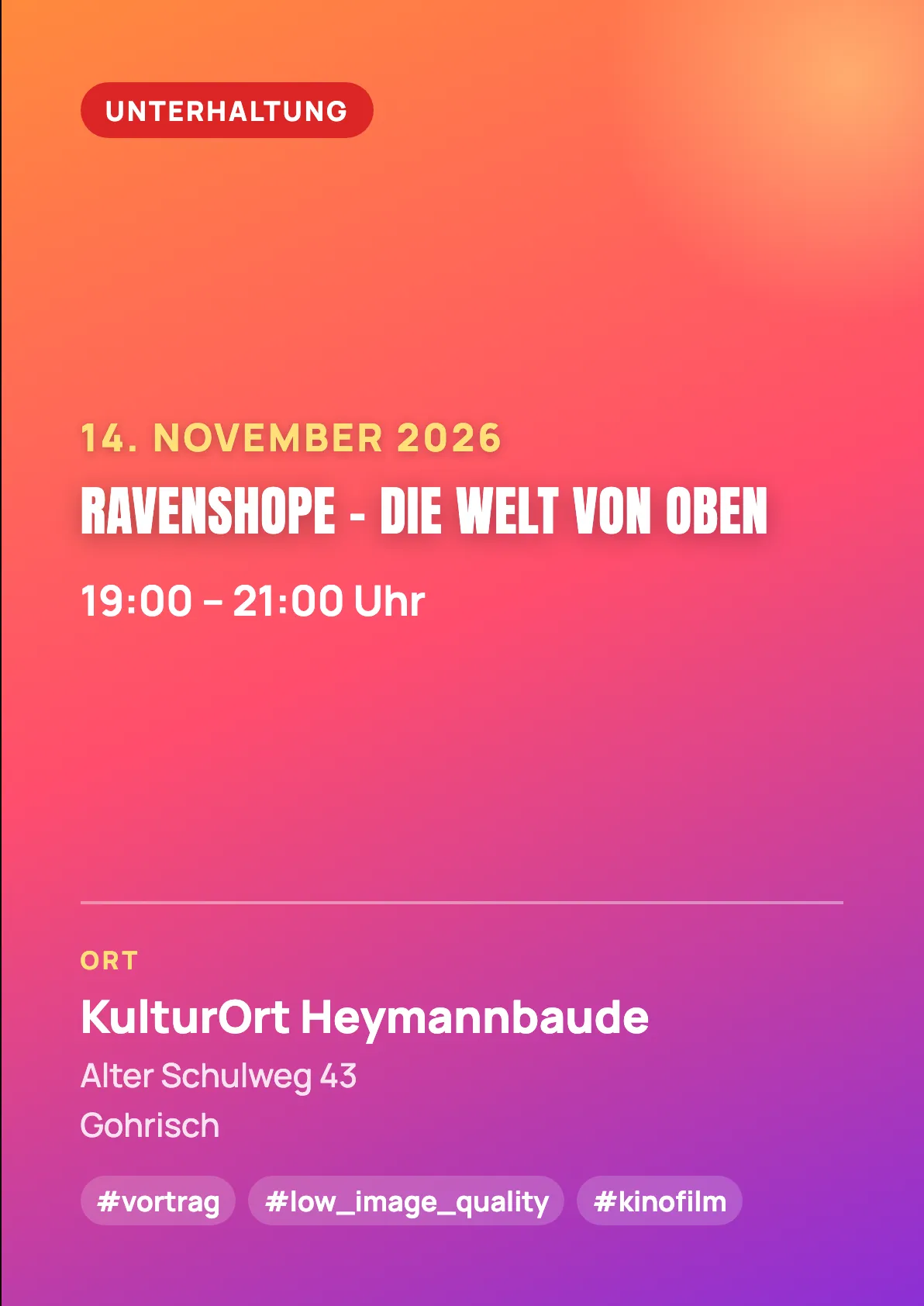 Veranstaltungsflyer
