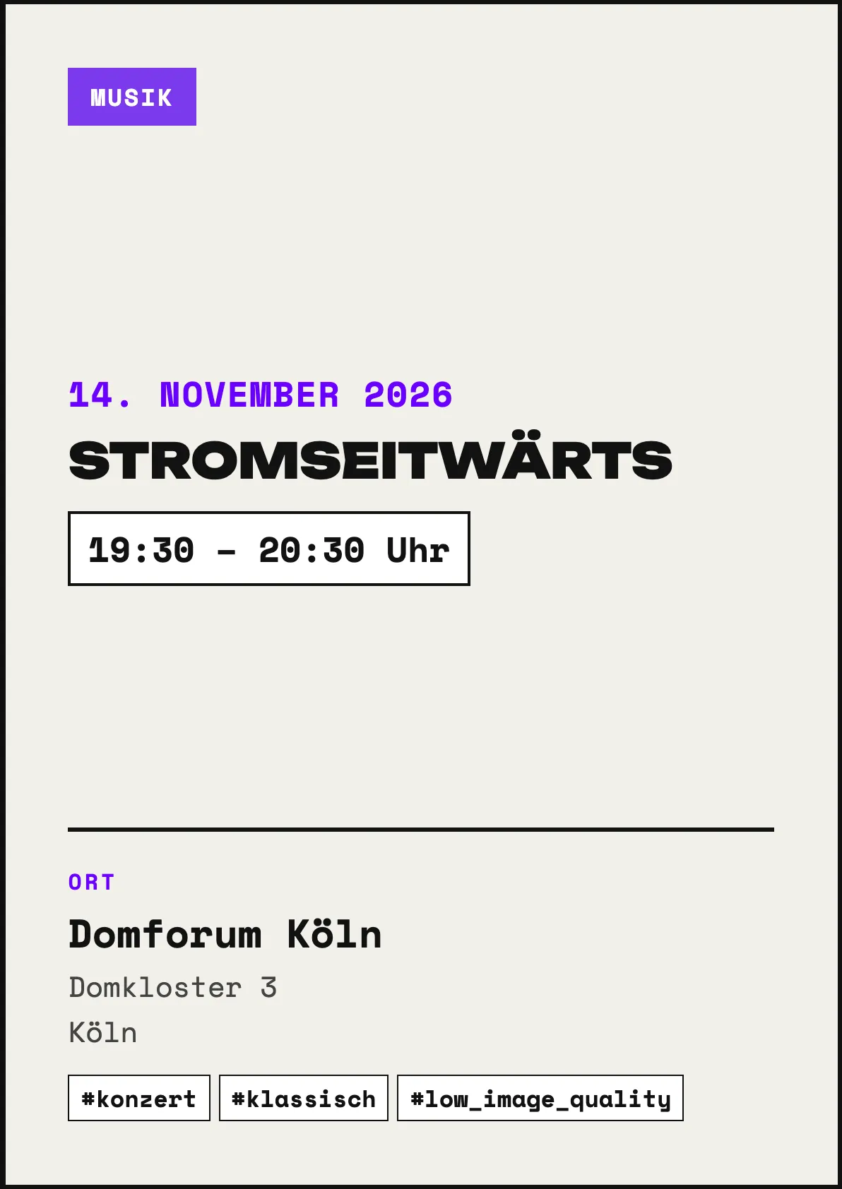Veranstaltungsflyer