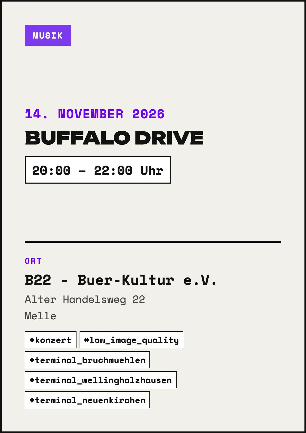 Veranstaltungsflyer